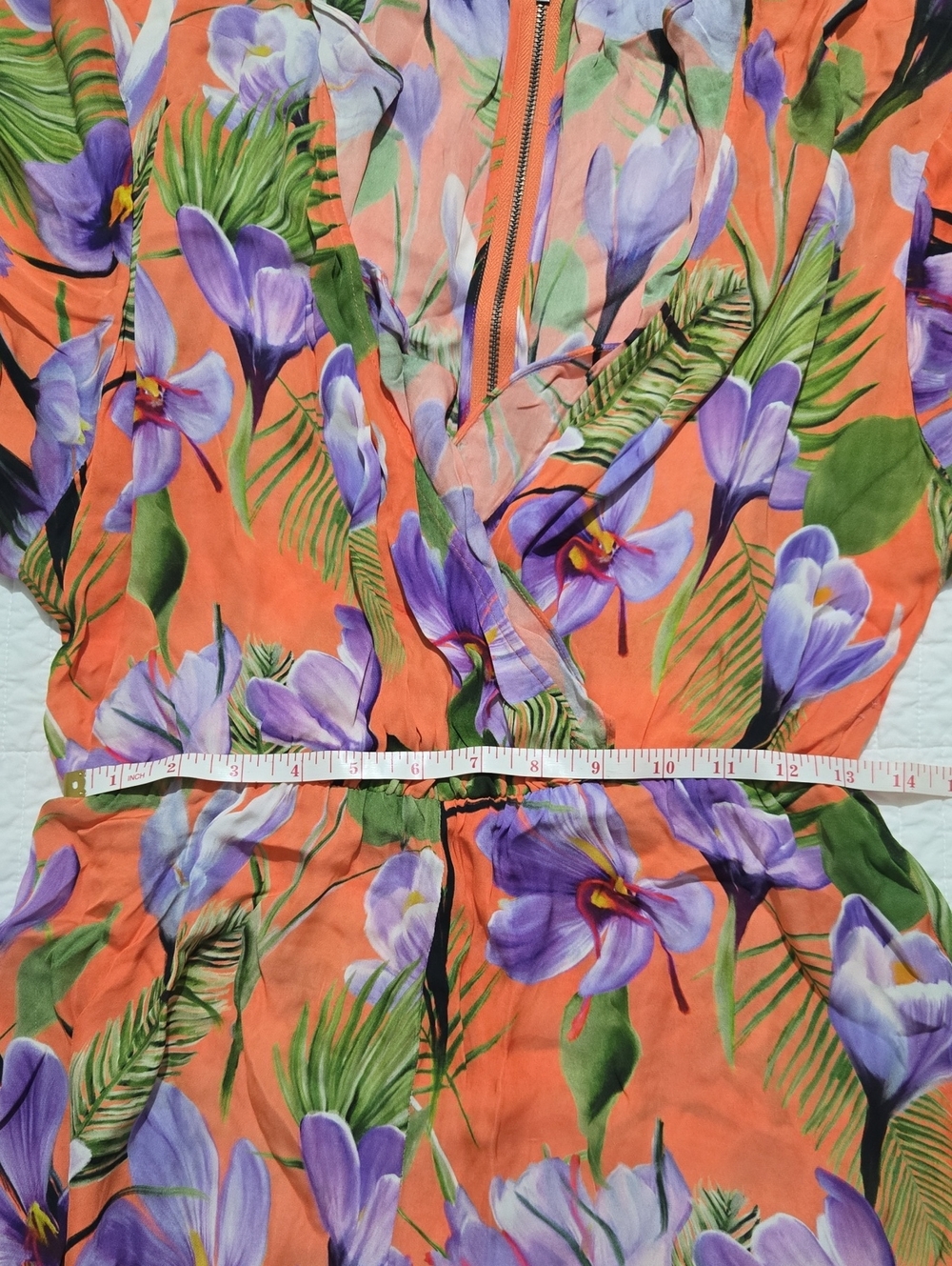 Alice + Olivia Orange and Purple Floral Top - Picture 9 of 10